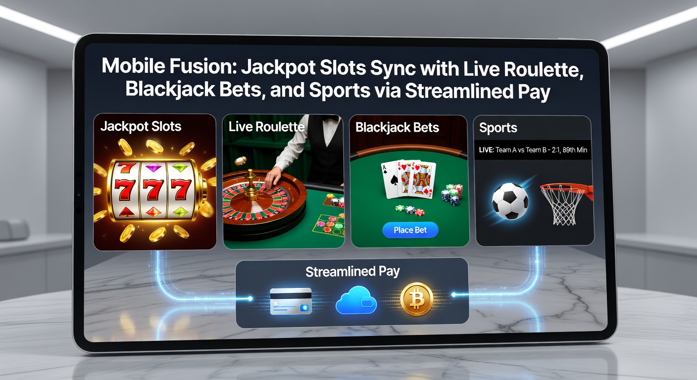 Close-up of mobile app interface showing VIP badge, jackpot meter, live dealer roulette, blackjack chips, sports odds, and lightning-fast payment confirmation