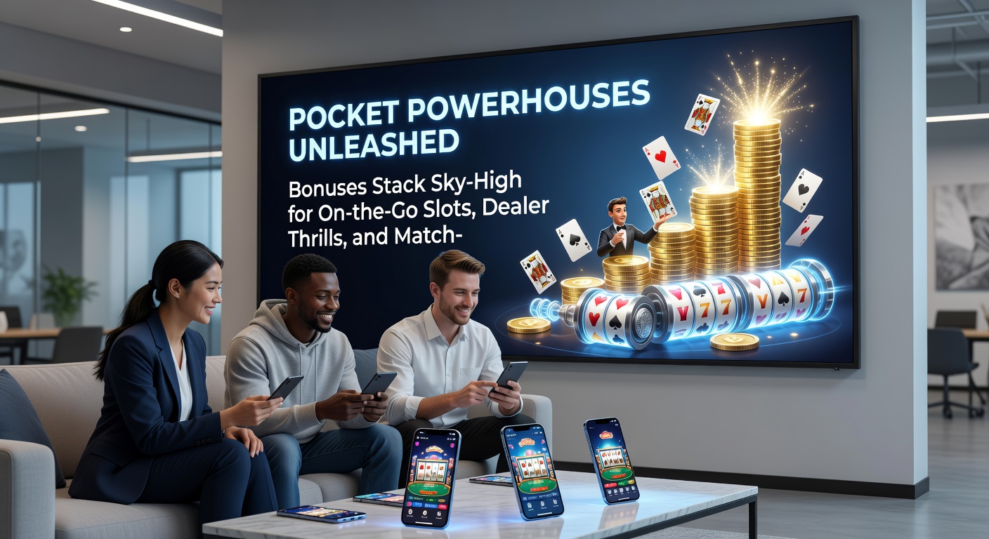 Dynamic screenshot of a mobile casino app showing layered bonuses for slots, live dealer games, and live sports betting events