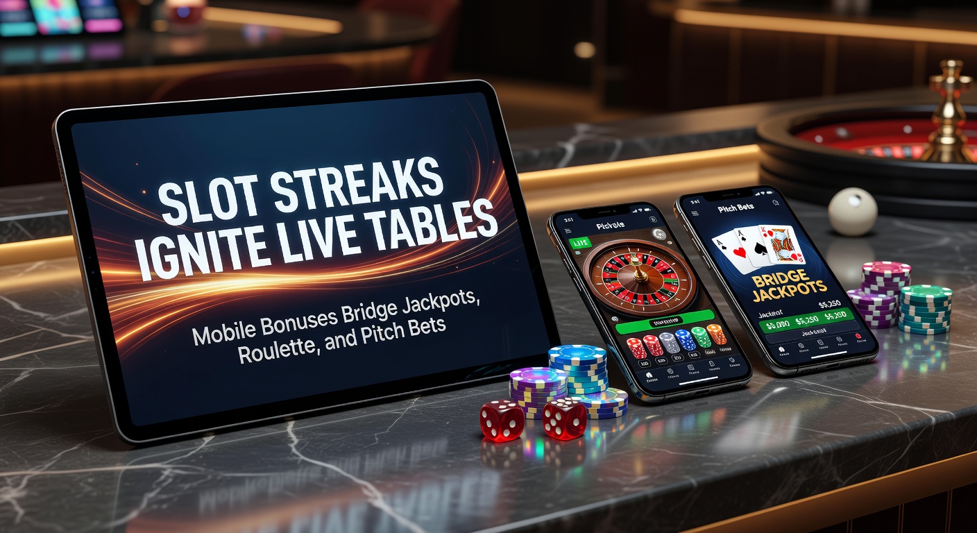 Vibrant slot machine displaying a winning streak transitioning to a live roulette table on a mobile screen, with soccer betting odds overlayed